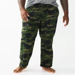 Big & Tall Sonoma Goods For Life® Flannel Pajama Pants -Clearance Sales Store 5001697 Green Camo