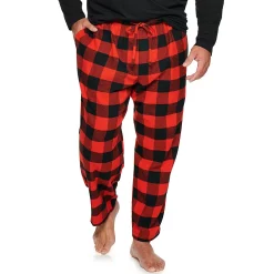 Big & Tall Sonoma Goods For Life® Flannel Pajama Pants -Clearance Sales Store 5001697 Red Black Check