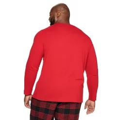 Big & Tall Sonoma Goods For Life® Crewneck Tee & Flannel Pants Sleep Set -Clearance Sales Store 5004620 ALT