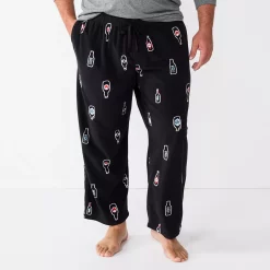 Big & Tall Sonoma Goods For Life® Microfleece Sleep Pants -Clearance Sales Store 5010901 Black Bottles