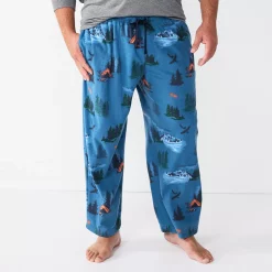 Big & Tall Sonoma Goods For Life® Microfleece Sleep Pants -Clearance Sales Store 5010901 Blue Tree Tents