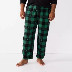 Big & Tall Sonoma Goods For Life® Microfleece Sleep Pants -Clearance Sales Store 5010901 Green Buffalo Deer