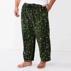 Big & Tall Sonoma Goods For Life® Microfleece Sleep Pants -Clearance Sales Store 5010901 Green Camping Supplies