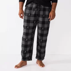 Big & Tall Sonoma Goods For Life® Microfleece Sleep Pants -Clearance Sales Store 5010901 Grey Buffalo Deer
