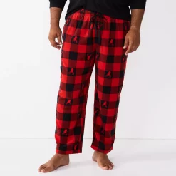 Big & Tall Sonoma Goods For Life® Microfleece Sleep Pants -Clearance Sales Store 5010901 Red Buffalo Deer