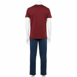 Men's Sonoma Goods For Life® Supersoft Modern-Fit Crewneck Tee & Open-Bottom Pants Pajama Set -Clearance Sales Store 5012839 ALT
