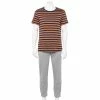 Men's Sonoma Goods For Life® Supersoft Modern-Fit Crewneck Tee & Open-Bottom Pants Pajama Set -Clearance Sales Store 5012839 Orange Toffee