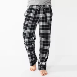 Men's Sonoma Goods For Life® Flannel Pajama Pants -Clearance Sales Store 5034879 Black Windowpane