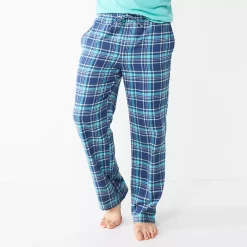 Men's Sonoma Goods For Life® Flannel Pajama Pants -Clearance Sales Store 5034879 Denim Aqua Plaid