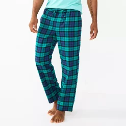 Men's Sonoma Goods For Life® Flannel Pajama Pants -Clearance Sales Store 5034879 Teal Blue Plaid