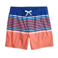 Men's Sonoma Goods For Life® Compression Lined Swim Trunks -Clearance Sales Store 5036572 Coral Stripe