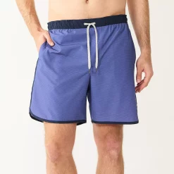 Men's Sonoma Goods For Life® Scallop Swim Trunks -Clearance Sales Store 5036573 Blue Indigo Stripe