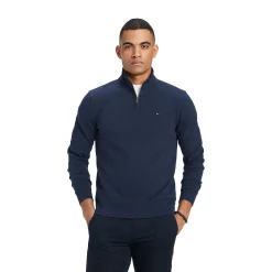 Men's Tommy Hilfiger Logo Quarter-Zip Top -Clearance Sales Store 5090444 Desert Sky
