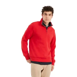 Men's Tommy Hilfiger Logo Quarter-Zip Top -Clearance Sales Store 5090444 Haute Red