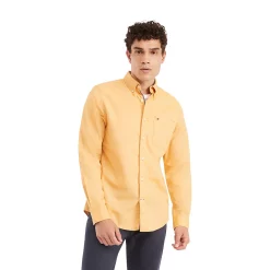 Men's Tommy Hilfiger Custom Fit Essential Stretch Oxford Shirt -Clearance Sales Store 5092114 Yellow