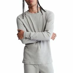 Men's Calvin Klein Modern-Fit Thermal Crewneck Top -Clearance Sales Store 5094347 Gray Heather