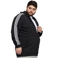 Big & Tall adidas Essential Fleece Full-Zip Hoodie -Clearance Sales Store 5097441 ALT2