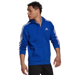 Big & Tall adidas Essential Fleece Full-Zip Hoodie -Clearance Sales Store 5097441 Royal Blue White