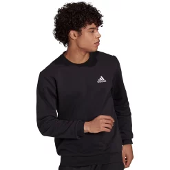 Big & Tall adidas Feel Cozy Fleece Sweatshirt -Clearance Sales Store 5097481 Black White