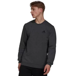 Big & Tall adidas Feel Cozy Fleece Sweatshirt -Clearance Sales Store 5097481 Dark Gray Black