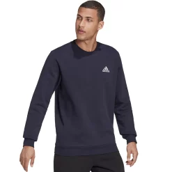 Big & Tall adidas Feel Cozy Fleece Sweatshirt -Clearance Sales Store 5097481 Legend Ink Whtie
