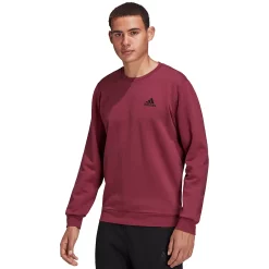 Big & Tall adidas Feel Cozy Fleece Sweatshirt -Clearance Sales Store 5097481 Victory Crimson Black