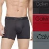 Men's Calvin Klein 3-Pack Microfiber Stretch Boxer Briefs 1 Men's Calvin Klein 3-Pack Microfiber Stretch Boxer Briefs -Clearance Sales Store 5107912 Black Convoy Red Gala