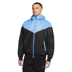 Men's Nike Windrunner Hooded Jacket -Clearance Sales Store 5118615 Black Unvrsty Blu Ctrn