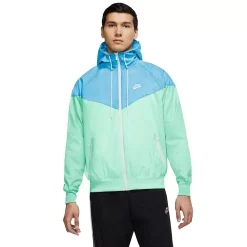 Men's Nike Windrunner Hooded Jacket -Clearance Sales Store 5118615 Mint Foam Blue Chill