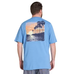 Big & Tall IZOD Saltwater Graphic Tee -Clearance Sales Store 5138066 Blue Revival