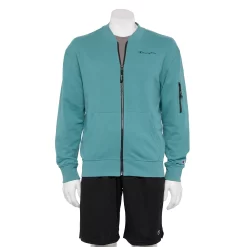 Men's Champion® French-Terry Fleece Bomber Jacket -Clearance Sales Store 5162495 Aqua Tonic