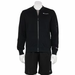Men's Champion® French-Terry Fleece Bomber Jacket -Clearance Sales Store 5162495 Black
