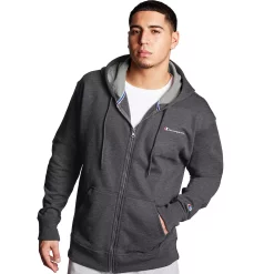 Men's Champion® Powerblend Fleece Full-Zip Hoodie -Clearance Sales Store 5205444 Granite Heather