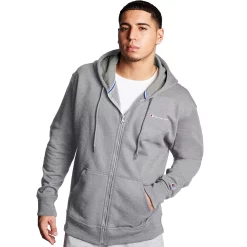 Men's Champion® Powerblend Fleece Full-Zip Hoodie -Clearance Sales Store 5205444 Oxford Gray
