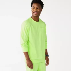 Men's Tek Gear® French-Terry Lounge Crew Sweatshirt -Clearance Sales Store 5224226 Awakening Green