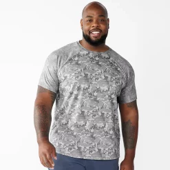 Big & Tall Tek Gear® Printed Jacquard Tee -Clearance Sales Store 5224239 Mineral Black