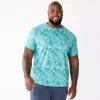 Big & Tall Tek Gear® Printed Jacquard Tee -Clearance Sales Store 5224239 Moroccan Teal