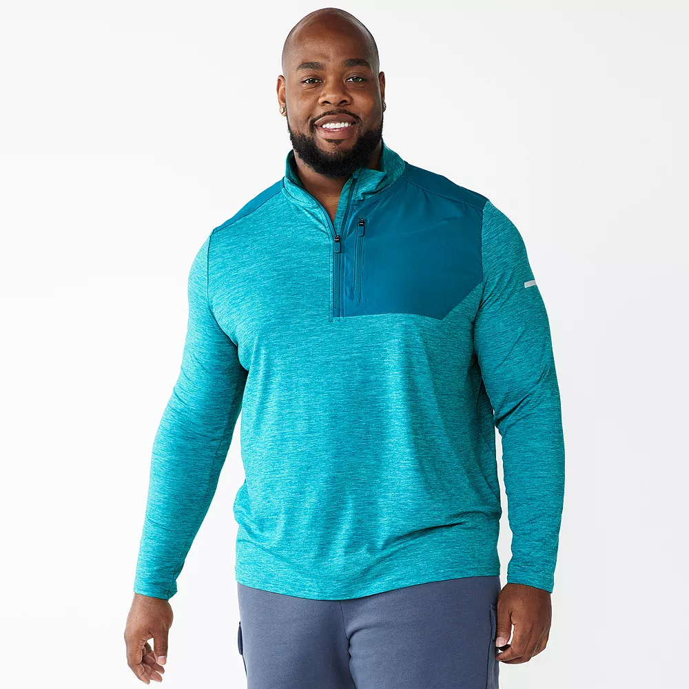 Big & Tall Tek Gear® Mixed Media Pullover 8 Big & Tall Tek Gear® Mixed Media Pullover - Image 6