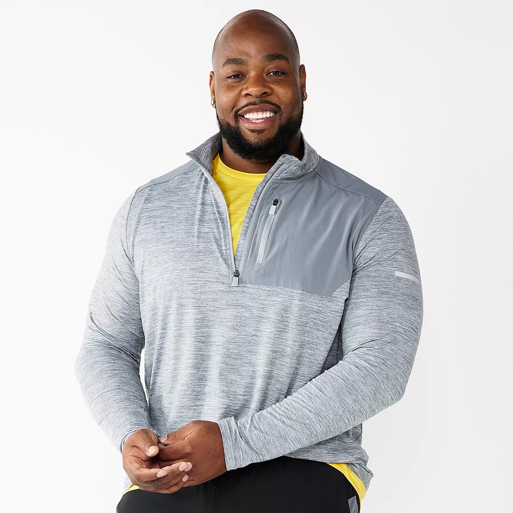 Big & Tall Tek Gear® Mixed Media Pullover 4 Big & Tall Tek Gear® Mixed Media Pullover - Image 2