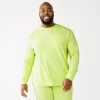 Big & Tall Tek Gear® French-Terry Lounge Crew Sweatshirt -Clearance Sales Store 5240486 Awakening Green