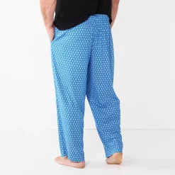 Big & Tall Sonoma Goods For Life® Seriously Soft Relaxed-Fit Sleep Pants -Clearance Sales Store 5241547 Blue Cube Geo ALT