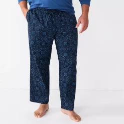 Big & Tall Sonoma Goods For Life® Brushed Poplin Sleep Pants -Clearance Sales Store 5265720 Black Bandana