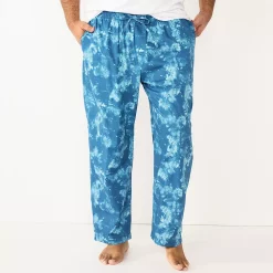 Big & Tall Sonoma Goods For Life® Brushed Poplin Sleep Pants -Clearance Sales Store 5265720 Blue All Over Dye
