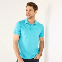 Men's Sonoma Goods For Life® Supersoft Lightweight Polo -Clearance Sales Store 5267619 Aqua