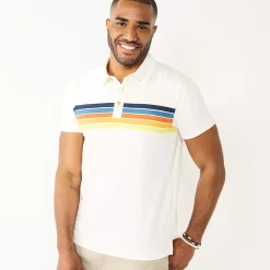 Men's Sonoma Goods For Life® Supersoft Lightweight Polo -Clearance Sales Store 5267619 Retro Chest Stripe