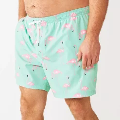 Men's Big & Tall Sonoma Goods For Life® Swim Trunks -Clearance Sales Store 5272284 Flamingo Vibe