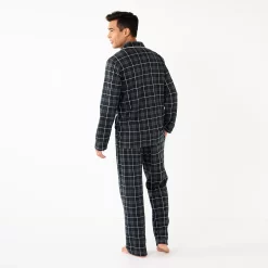 Men's Sonoma Goods For Life® Plaid Knit 2-Piece Pajama Set -Clearance Sales Store 5291039 ALT