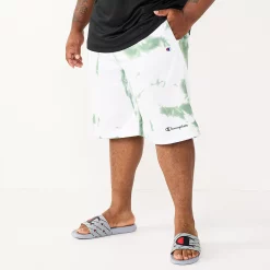Big & Tall Champion® Tie-Dyed Fleece Shorts -Clearance Sales Store 5358340 White Dark Green
