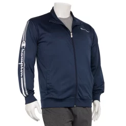 Big & Tall Champion® Scripted Tricot Track Jacket -Clearance Sales Store 5358495 Navy