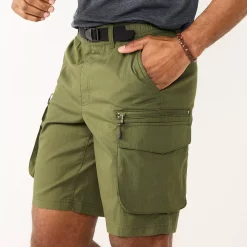 Men's Sonoma Goods For Life® Belted Outdoor Cargo Shorts -Clearance Sales Store 5464705 Olive